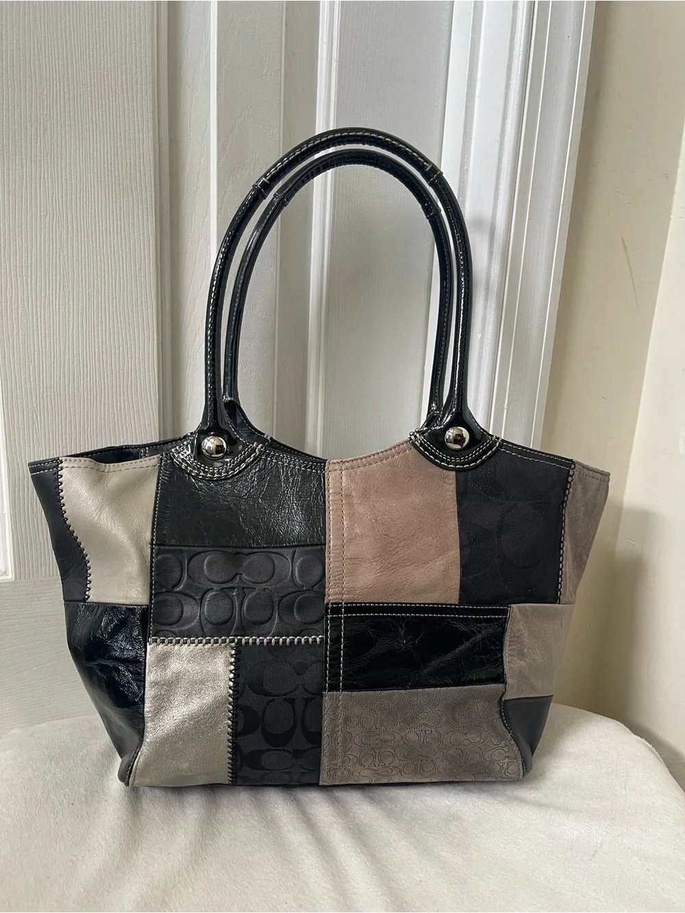 Coach patchwork tote